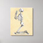 Skelet in Prayer Canvas Afdruk (Voorkant)