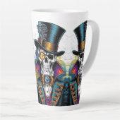 Skelet in Victoriaans elegantie Latte Mok (Rechterhoek)
