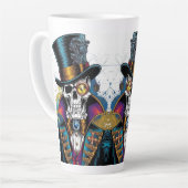 Skelet in Victoriaans elegantie Latte Mok (Linkerhoek)