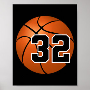 Skelet Jersey Geluks Favoriete Nummer #32 Poster
