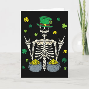 Skelet Kabouter St. Patrick's Dag Klaver Klaver Kaart