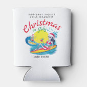 Skelet Kerst in juli Beach Surf Ondeugend Blikjeskoeler (Achterkant)