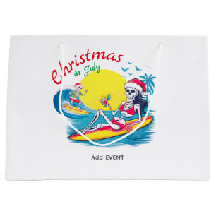 Skelet Kerst in juli Beach Surf Ondeugend Groot Cadeauzakje