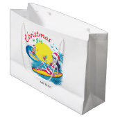 Skelet Kerst in juli Beach Surf Ondeugend Groot Cadeauzakje (Voorkant Gekanteld)