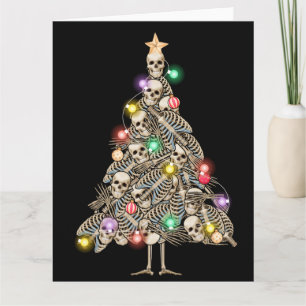 Skelet Kerstboom Grappige Lelijke Xmas Skeletten Kaart