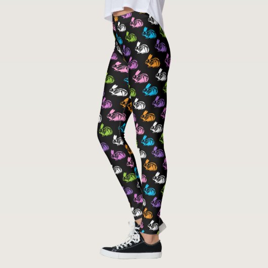 Skelet Konijnenpatroon Leggings (Links)