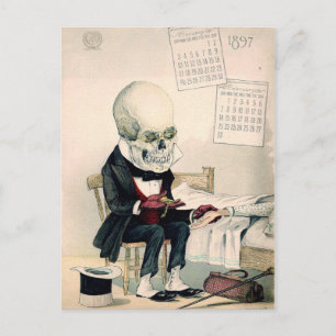 Skelet Laatste Rites Briefkaart