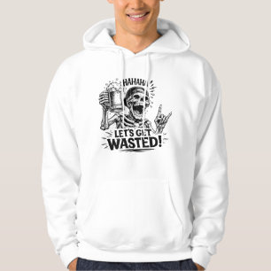 Skelet Laten we ons te pletter zuipen Hoodie