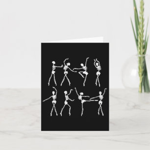 Skelet Llerinas Llet Dance Schattige Halloween Kos Kaart