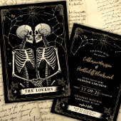 Skelet Love Stars | Tarot bruiloft uitnodiging