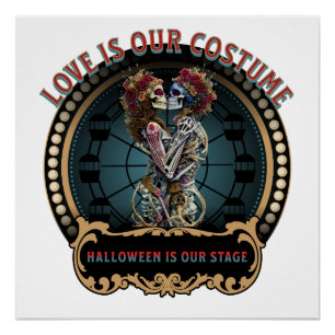 Skelet Lovers Gift Vrouwen Halloween Perfect Poster