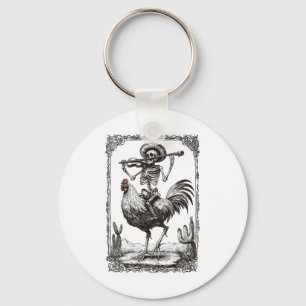 Skelet Mariachi Bynd Haan Mexico Fiesta Cinco Sleutelhanger