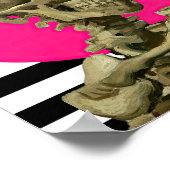 Skelet met brandende sigaret poster (Hoek)