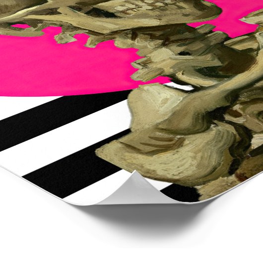 Skelet met brandende sigaret poster (Hoek)