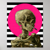 Skelet met brandende sigaret poster (Voorkant)