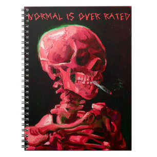 Skelet met brandende sigaretten van Van Gogh Notitieboek