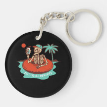 Skelet met een Drink die op een