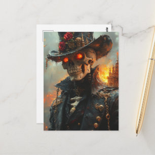 Skelet Met Gloeiende Ogen Briefkaart
