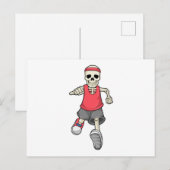 Skelet met hoofdband tijdens hardlopen briefkaart (Voorkant / Achterkant)