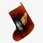 Skelet met kraai grote kerstsok (Achterkant (Hangend))