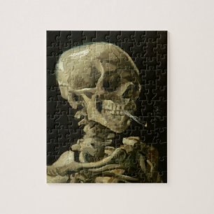 Skelet met sigaret van Van Gogh Legpuzzel