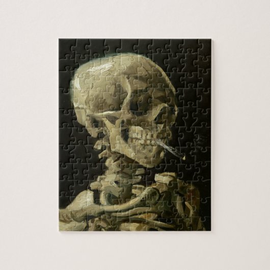 Skelet met sigaret van Van Gogh Legpuzzel (Verticaal)