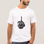 Skelet Middle Finger White Mannen T-shirts (Voorkant)