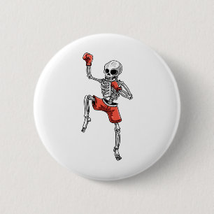 Skelet Muay Thai Halloween Kickboksen MMA Fighte Ronde Button 5,7 Cm