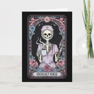 Skelet oncologieverpleegster Tarotkaart Oncoloog K Kaart