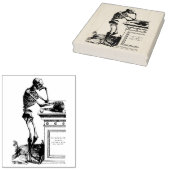 Skelet op begraafplaats met schedel Rubber Kunstst Rubberstempel (Gestempeld)