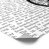 Skelet op de Unicycle Poster (Hoek)