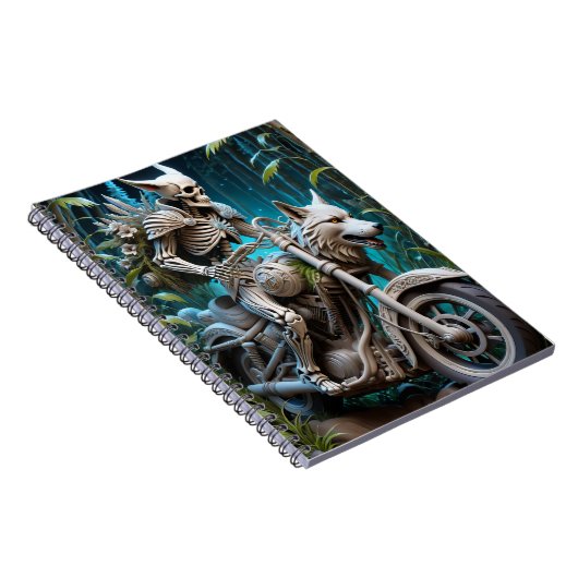 Skelet op een helikopter gemonteerd met een wolf h notitieboek (Rechterzijde)