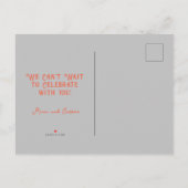 Skelet Paar Gothic Bruiloft Save the Date Aankondigingskaart (Achterkant)