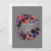 Skelet Paar Gothic Halloween Save The Date (Achterkant)