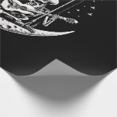 Skelet Paar Maan Gitaar Cadeaupapier (Hoek)