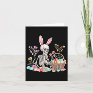 Skelet Pasen Skelet Eieren Mand Bunny Kaart
