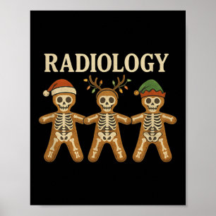 Skelet Peperkoek Radiologie Kerst Vakantie X Poster
