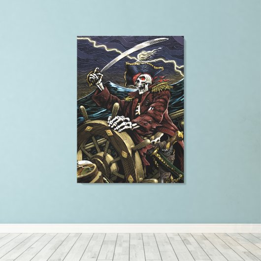 Skelet Pirate Canvas (Insitu (Houten vloer))