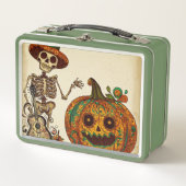  Skelet/Pompoen Dag van de Doden (Voorkant)