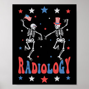 Skelet Radiologie Röntgenfoto Tech Patriottisch 4  Poster