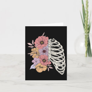 Skelet Rib Cage Flower Easy Halloween Kostuum Kaart