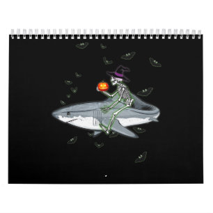 Skelet Riding Shark - Funny Halloween Shark Gift Kalender