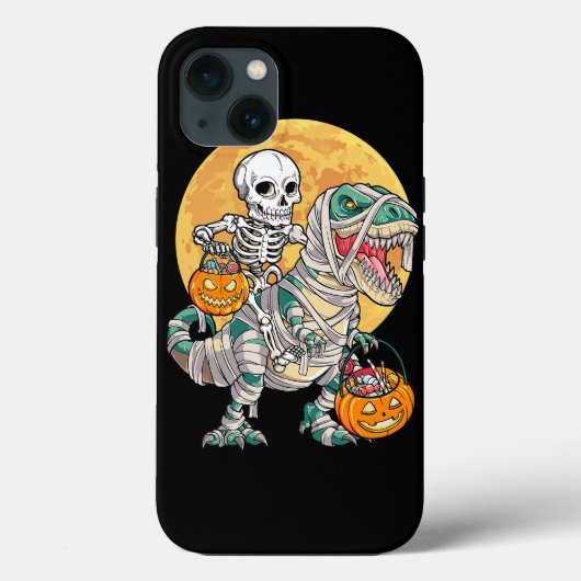 Skelet Riding T Rex Moonlit Mummy Dinosaurus Kinde Case-Mate iPhone Case (Achterkant)