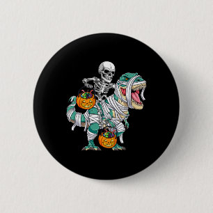 Skelet Rijden Dinosaurus T Rex Fun Kinder Jongens  Ronde Button 5,7 Cm