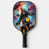 Skelet Rijden door de vuurgrot Pickleball Paddle (Voorkant)