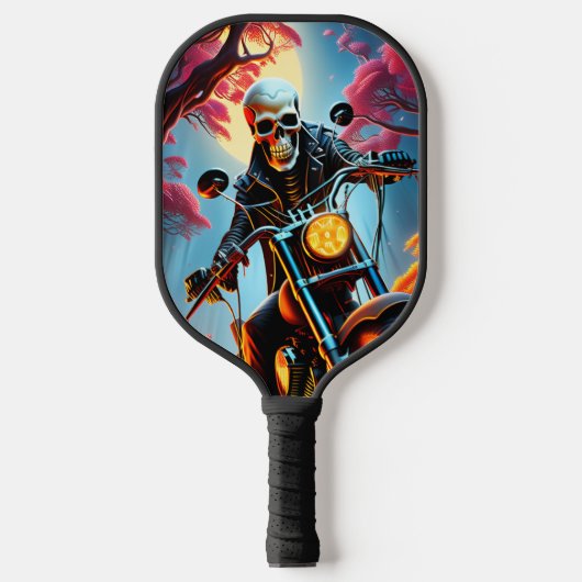 Skelet Rijden door de vuurgrot Pickleball Paddle (Voorkant)