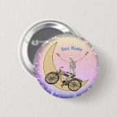 Skelet rijdende fietspen ronde button 5,7 cm (Voorkant /achterkant)