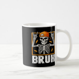 Skelet Rock On Bruh Halloween Voor Mannen Jongens Koffiemok