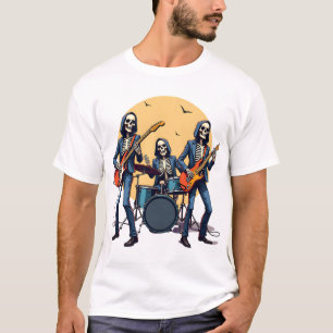 Skelet Rockband � Grappig Halloween Shirt