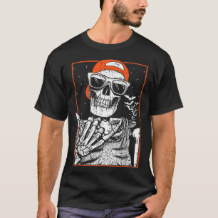 Skelet Rocker Hand Halloween Kostuum Koele Muziek T-shirt